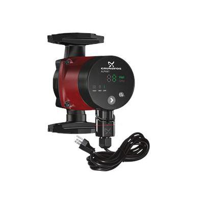 Grundfos ALPHA 15-55 F/LC 1-Phase Variable-Speed Circulator Pump With Line Cord, 1/16 HP, 115V