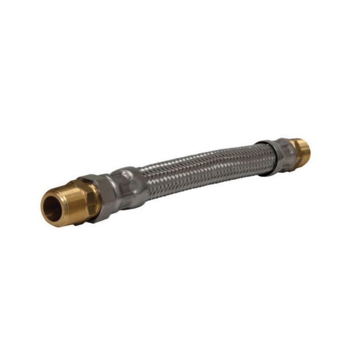 HCi HC-AMM-18 Flexible Hose Connector, 1/2 in Nominal, 18 in L, Stainless Steel Tube