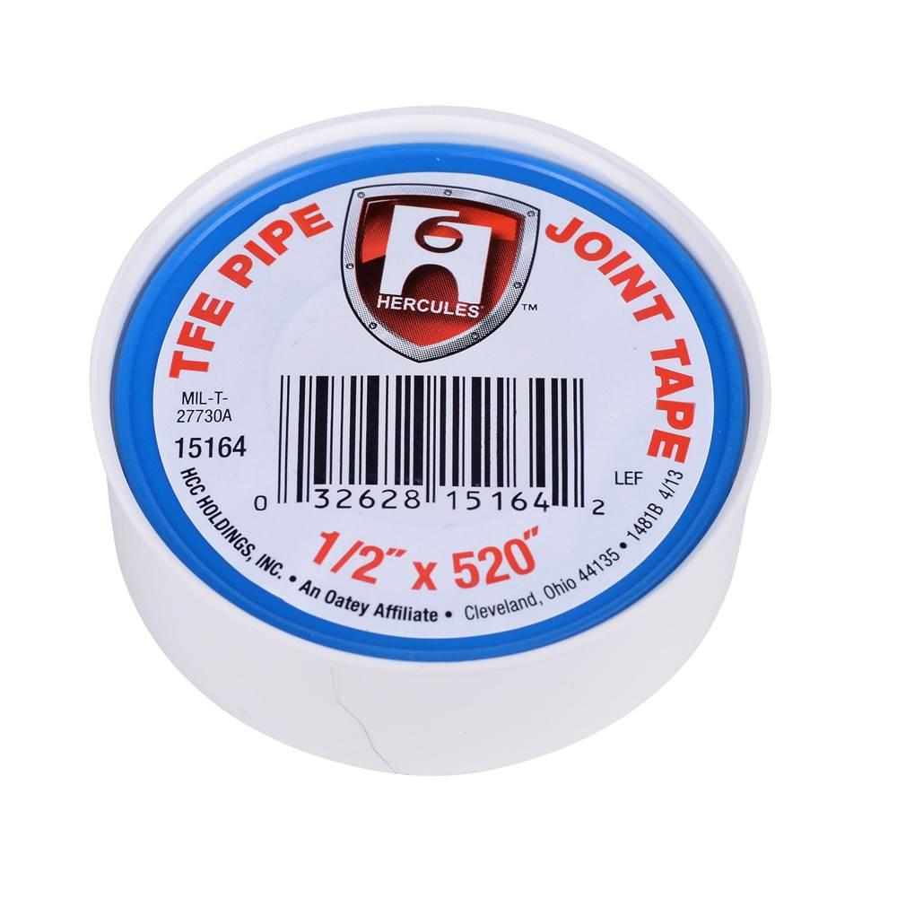 Oatey® 15164 General Purpose Pipe Joint Tape, 0.003 in Thick, 1/2 in W, 520 in L, White, PTFE