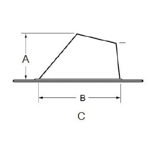 Hart & Cooley® 4RFA Adjustable Roof Flashing, 4 in, Steel, Galvanized