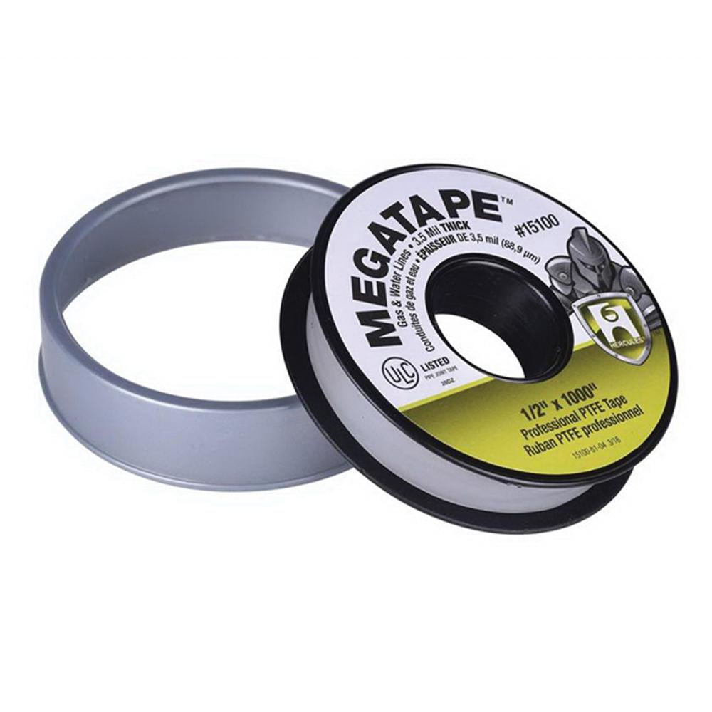 HERCULES® Megatape 1000 inch L x 1/2 inch W x 3.5 mil PTFE General Purpose Tape, Gray thumbnail 2