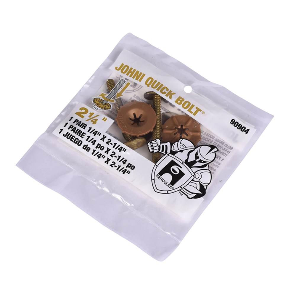Oatey® 90904 Toilet Bolt Kit, Brass, For Use With: Floor-Mounted Toilets