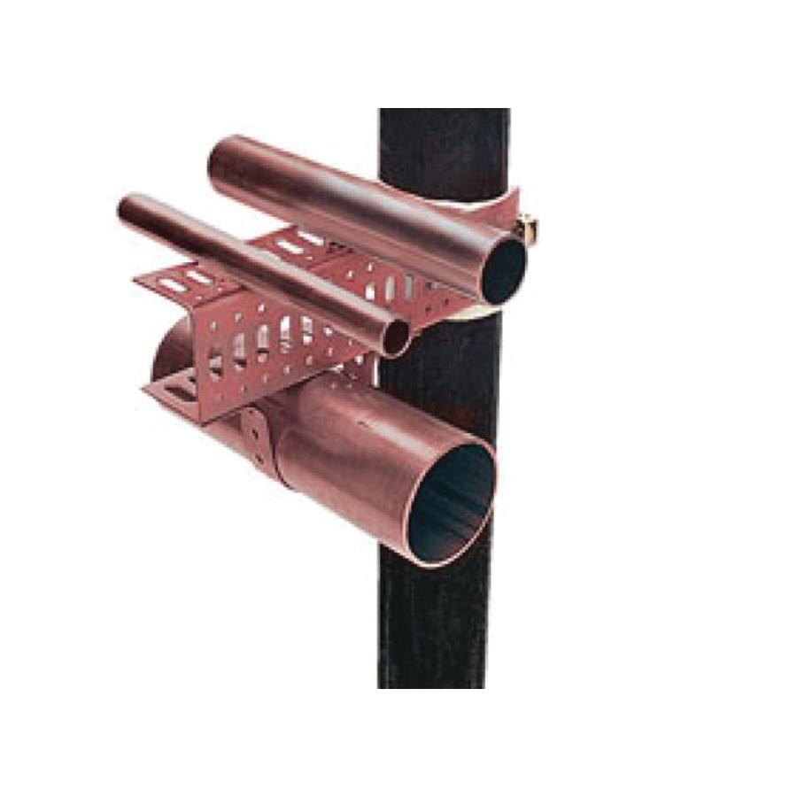 Holdrite&reg; Bonded Steel Pipe-on-Pipe Bracket For 1/2 to 2 inch CTS/IPS Pipe, 7-1/2 inch x 1/2 inch, Copper Plated; 25/Box