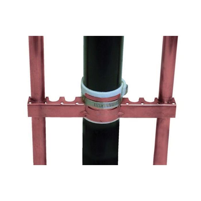 HoldRite® 118-T6 Pipe-on-Pipe Bracket Kit, 9-1/8 in L, 1-3/4 in W, 1-1/2 in H, Fits: 1/2 in, Steel, Copper