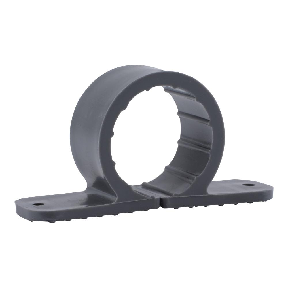 Holdrite&reg; #230 Polypropylene Standard 2-Hole Pipe Clamp, 1 inch, Light Gray