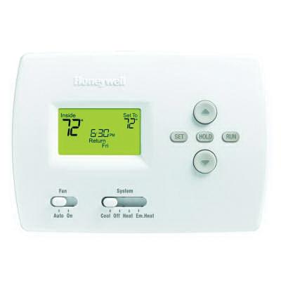 Honeywell PRO 4000 Digital 5-2 Day 2 Heat/1 Cool Programmable Thermostat, White