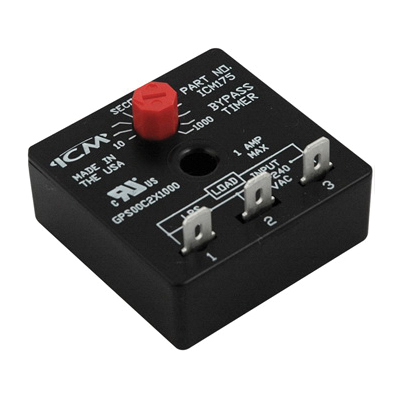 ICM Controls ICM175 Bypass Timer Relay, 18 to 240 VAC, 1 A