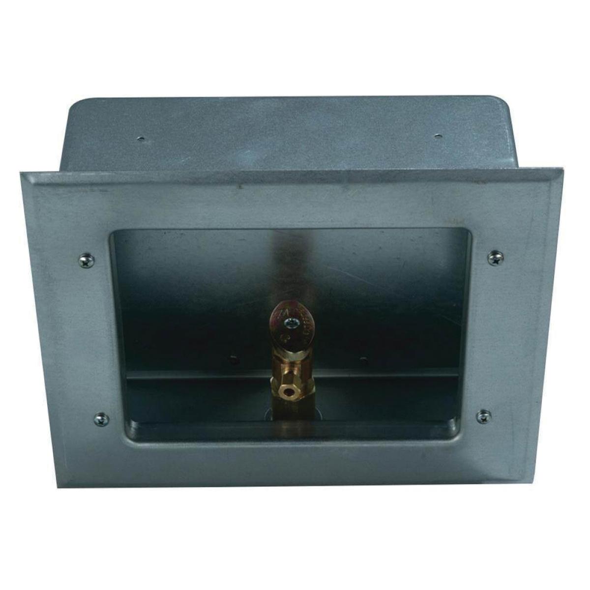 IPS® Guy-Gray™ 88158 Ice Maker Outlet Box With Domestic Valve and 1/2 in Sweat Connection, Steel Body