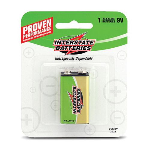 Interstate All Battery Center&reg; DRY0005 Alkaline Battery, 9 V