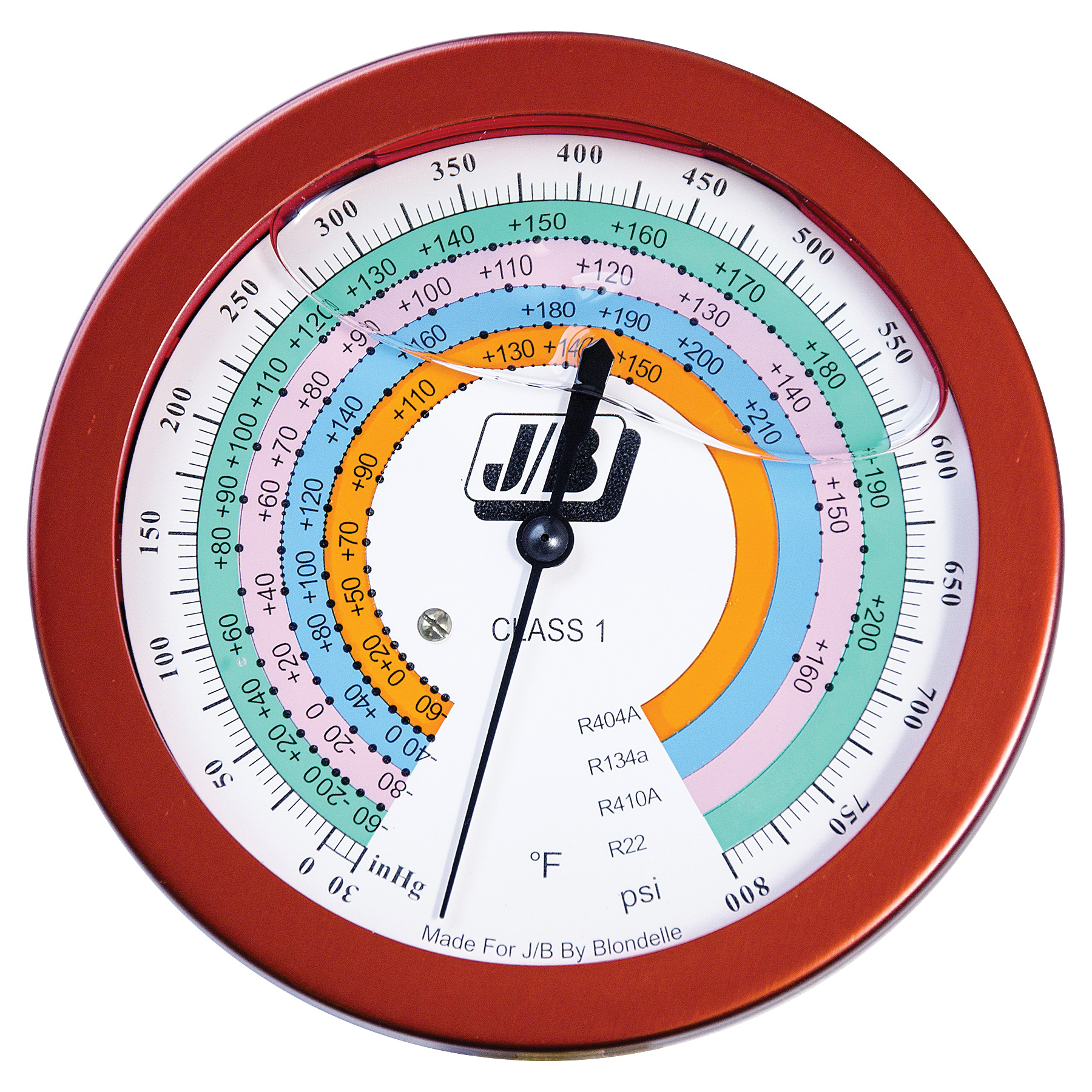 JB Industries M2-865 Pressure Gauge, 3-1/8 in Dial, 0 to 500 psi Measuring Range, 0.01 % Accuracy