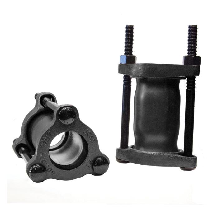 JCM 201-066302 Bolted Coupling, 6 in Gasketed x 7 in Gasketed, Steel, Electro Epoxy-Coated, Black