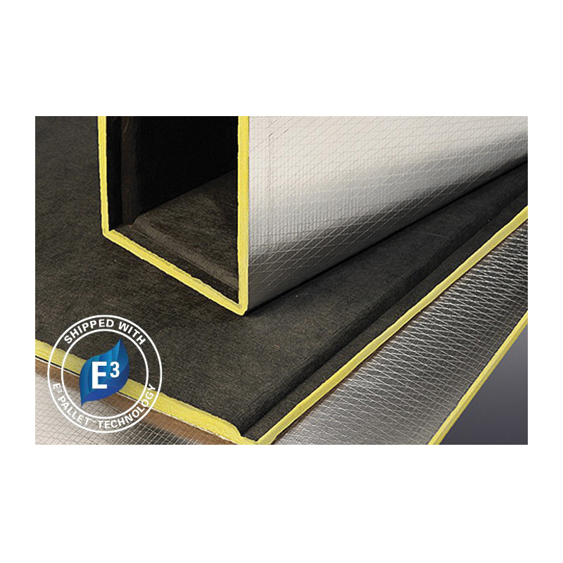 JM Micro-Aire® 90005697-1/2 Duct Board, 120 in L, 48 in W, 1 in Thick, Yellow, Fiberglass Barrier, 40 to 250 deg F