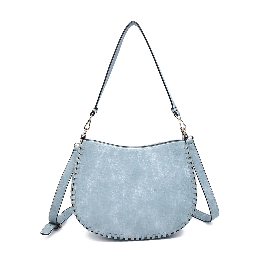 M2415 Series Saddle/Shoulder Bag, Light Blue | Jen & Co