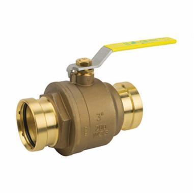 Jomar Valve® JP-100G XLC Series 100-209XLCG Ball Valve, 2-1/2 in, Press XLC, Brass, 200 psi WOG