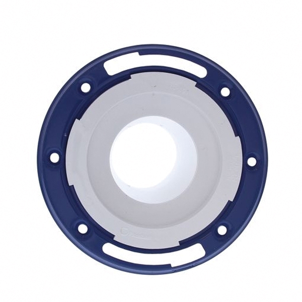 Jones Stephens™ C50304 Closet Flange With 6 in Barrel and Metal Ring, 3 in Pipe, 7 in OD, PVC, White, 6.67 in L thumbnail 2