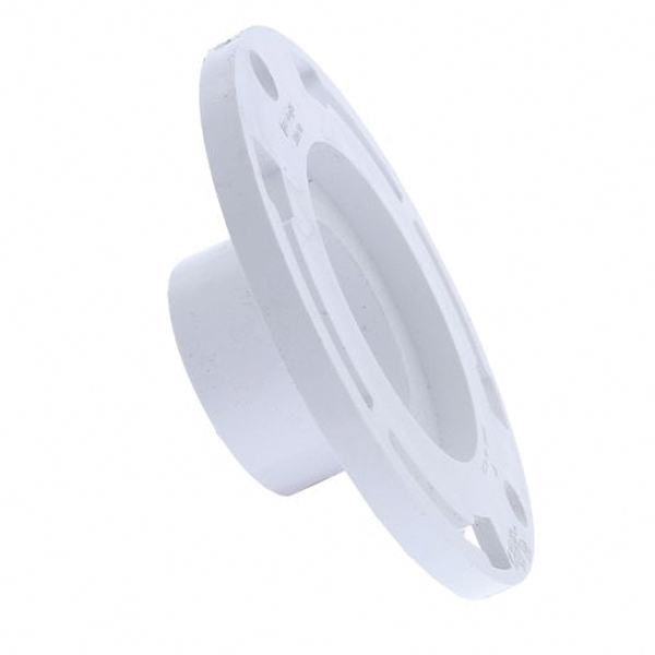 Jones Stephens™ C51300 Closet Flange, 3 in Pipe, 7 in OD, PVC, White, 2.12 in L