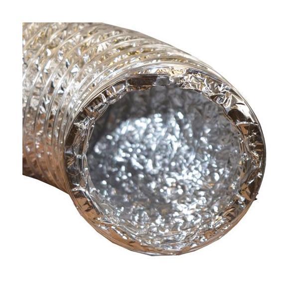 Jones Stephens™ D04058 Flexible Foil Duct, 4 in Dia, 5 ft L, Aluminum
