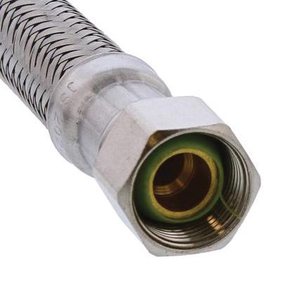 Jones Stephens™ S04218 Toilet Connector, 3/8 x 7/8 in, Compression x Ballcock, 16 in L, Stainless Steel thumbnail 2