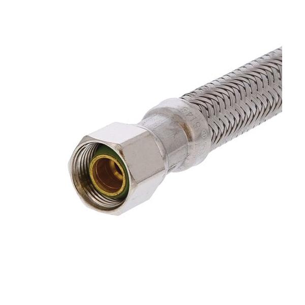 Jones Stephens™ S04240 Faucet Connector, 3/8 in, OD x Compression, 12 in L, Stainless Steel