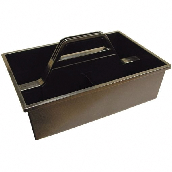 Jones Stephens T60100 High Impact Plasitc Utility Tote Tray, 10 inch L x 15 inch W x 5 inch D, Black
