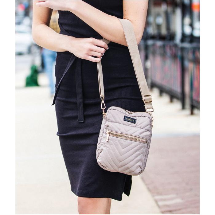 KDZCNC Series Crossbody Bag, Quilted Design/Print, Zipper