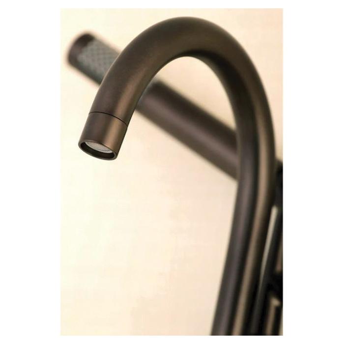 KINGSTON AE8155DL Clawfoot Tub Faucet With Handshower, Fixed Spout, 3 Handles, 6-11/16 in Spout Reach, 7 gpm thumbnail 2