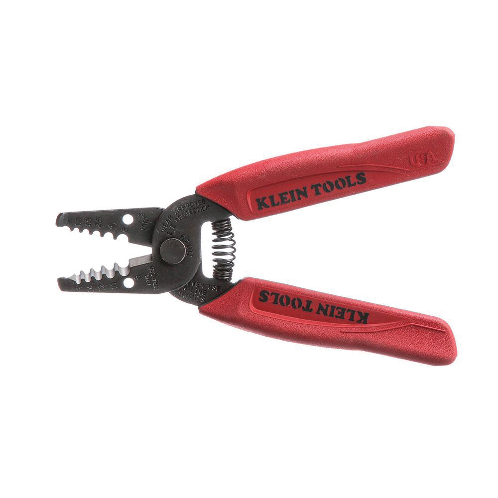 KLEIN TOOLS® 11049 Wire Stripper/Cutter, 6-1/4 in OAL, 16 to 8 AWG Stranded Cable/Wire, Textured Handle