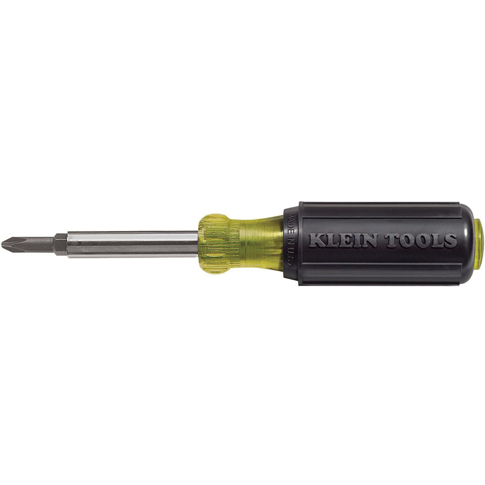 KLEIN TOOLS® 32476 Screwdriver and Nut Driver, Phillips, Slotted Point, 7-3/4 in OAL, Cushion Grip Handle