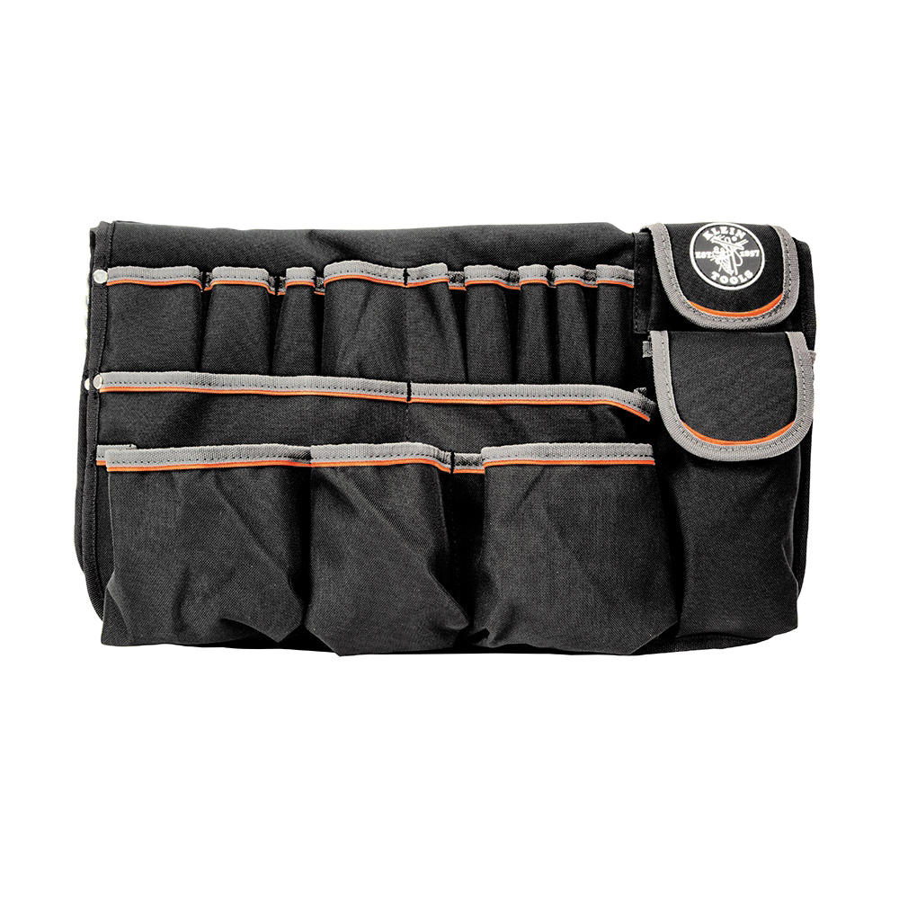 KLEIN TOOLS® Tradesman Pro™ 55448 Bucket Bag, 45 Pockets, Polyester, Black/Gray/Orange, 23 in L x 19 in W x 23 in H thumbnail 3