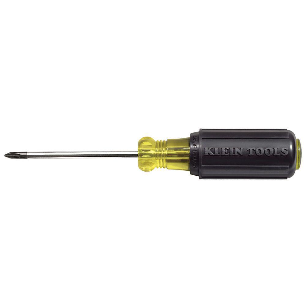 KLEIN TOOLS® 603-3 Screwdriver, Phillips® Point, #1 Point, 6-3/4 in OAL, Cushion Handle