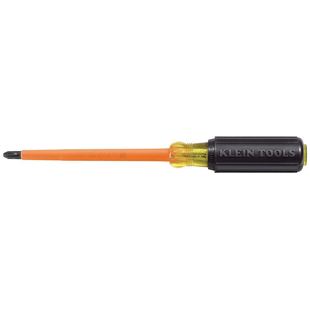 KLEIN TOOLS&reg; 603-4-INS Screwdriver, 8-5/16 in OAL, Cushion Handle