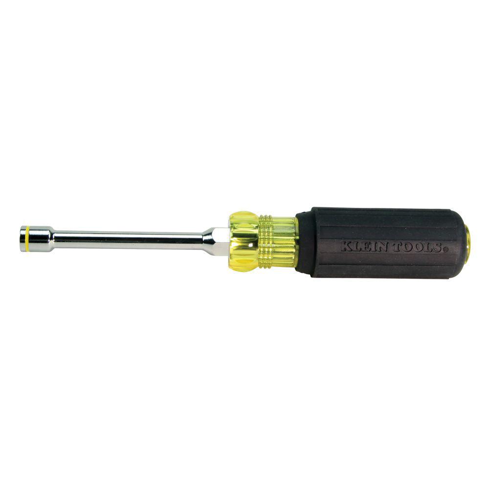 KLEIN TOOLS&reg; 65064 Heavy-Duty Screwdriver, Hex Point, 1/4 in, 5/16 in Point, 8 in OAL, Cushion Handle