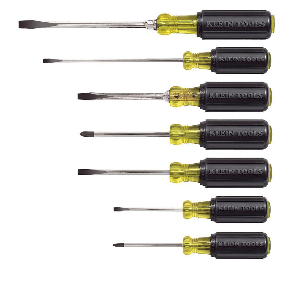 KLEIN TOOLS® 85076 Screwdriver Set, Cabinet, Keystone, Phillips® Point, #1, #2, 1/4 in, 1/8 in, 5/16 in Point thumbnail 3