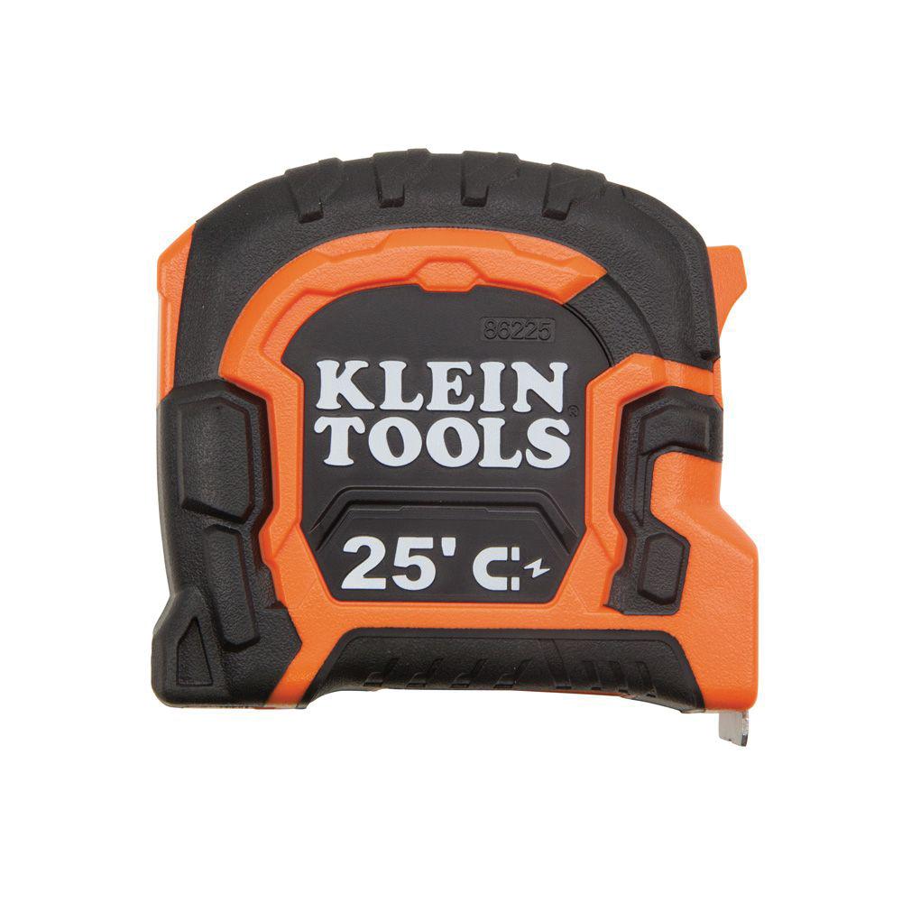 KLEIN TOOLS® 86225 Tape Measure, 25 ft L Blade, Steel Blade