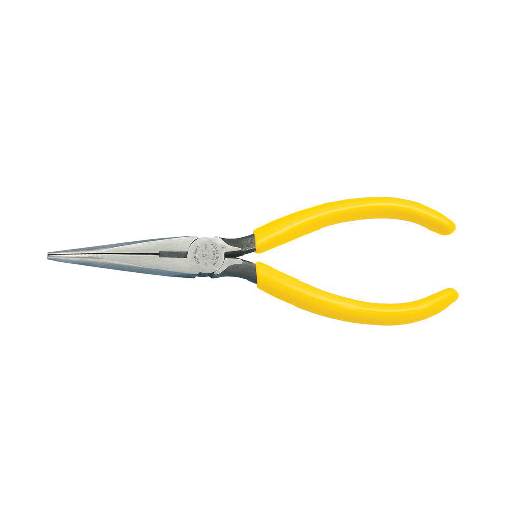 KLEIN TOOLS® D203-7 Side Cutting Long Nose Pliers, 7-3/16 in OAL, 1-1/4 in Jaw Opening, 11/16 in W Jaw, 2-7/16 in L Jaw