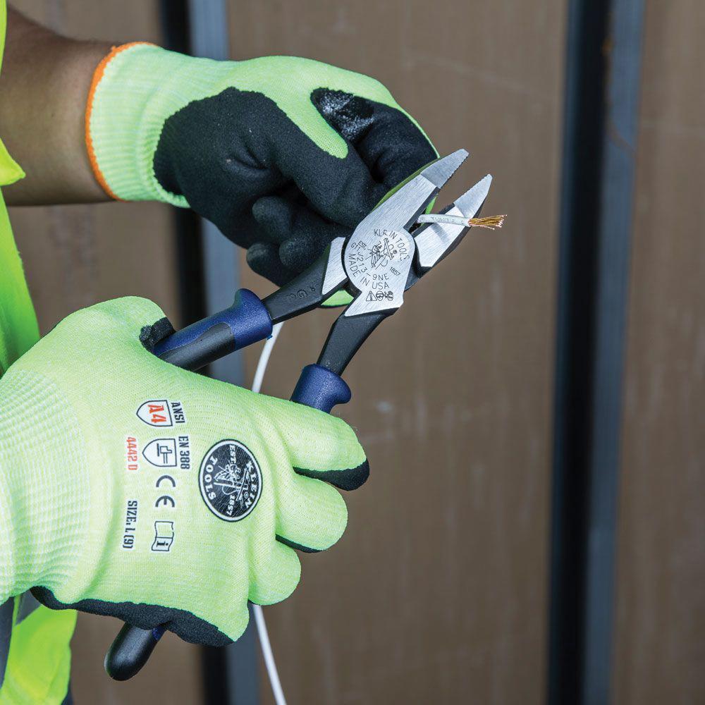 KLEIN TOOLS® J213-9NE Journeyman Side Cutting Plier, 9-1/2 in OAL, 1-7/16 in Cutting Capacity, 5/8 in Jaw Opening