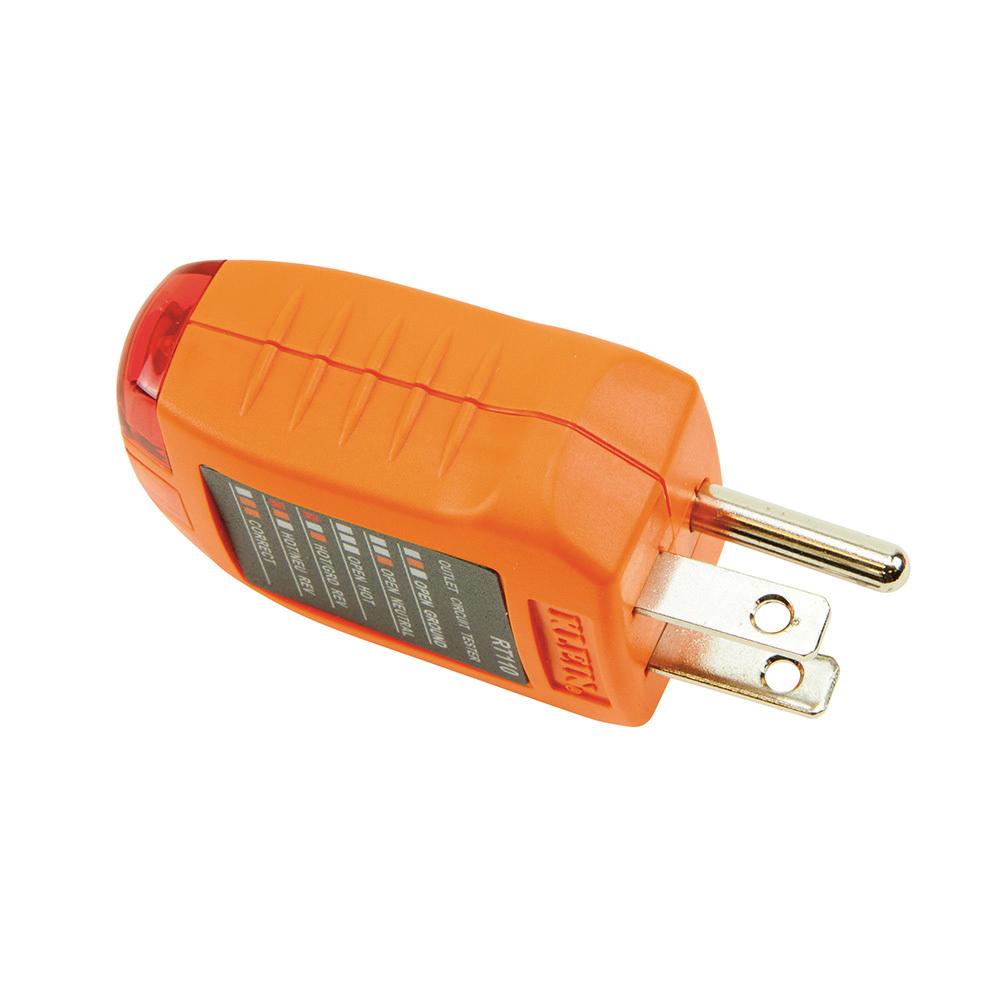 KLEIN TOOLS® RT110 Receptacle Tester, 110/125 V, 50/60 Hz, 1.62 in L x 1.88 in W x 2.88 in H thumbnail 4