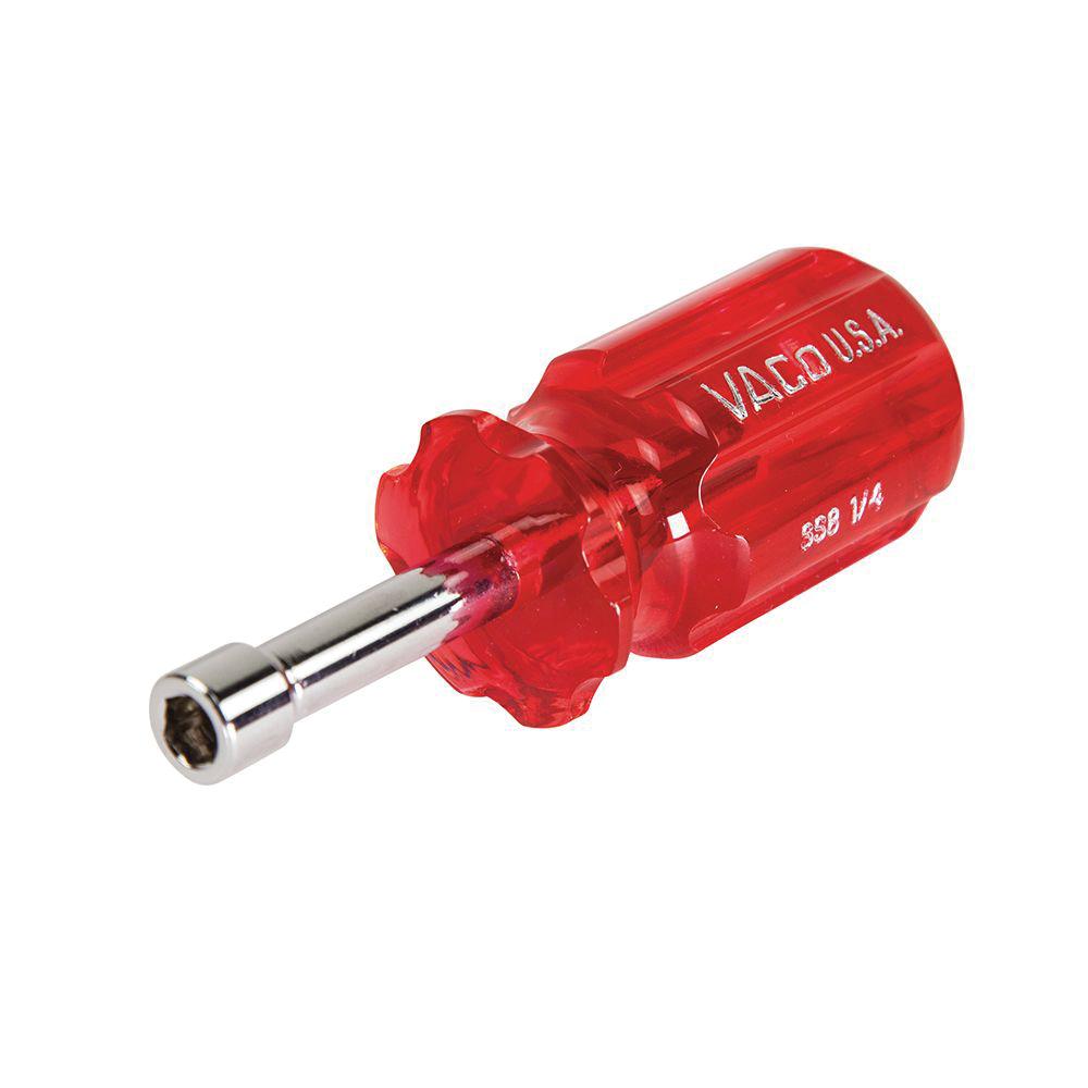 KLEIN TOOLS® SS8 Nut Driver, 1-1/2 in Shank, Hollow Shank, 3-3/4 in OAL
