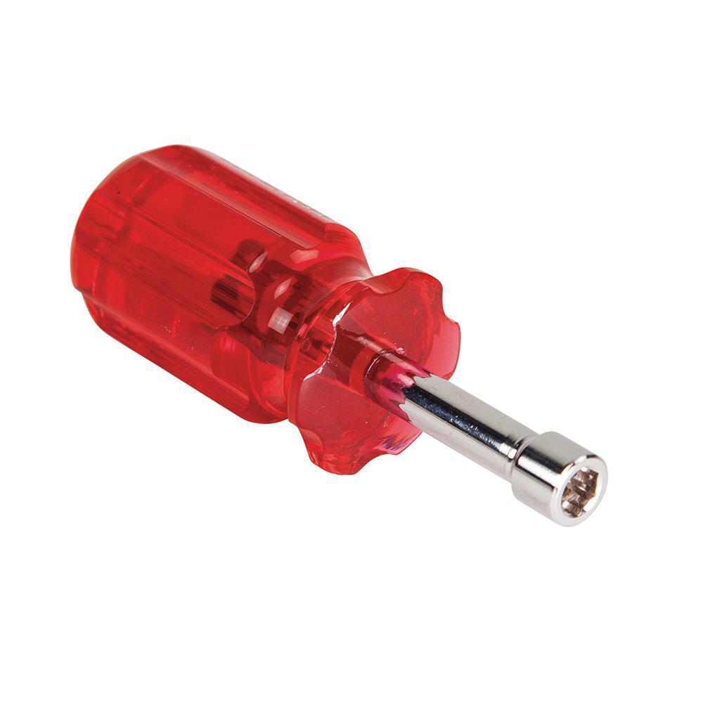 KLEIN TOOLS® SS8 Nut Driver, 1-1/2 in Shank, Hollow Shank, 3-3/4 in OAL