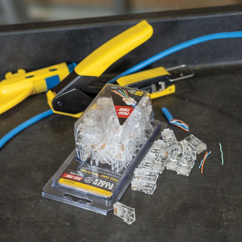 KLEIN TOOLS® Pass-Thru™ VDV826-702 Modular Data Plug, RJ45 Connector, 8-Contact, 8-Position, PVC Housing thumbnail 4