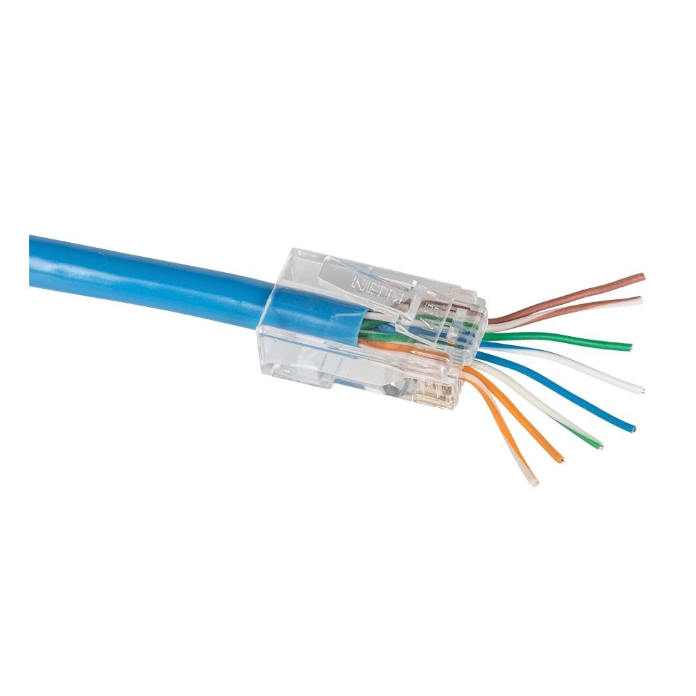 KLEIN TOOLS® Pass-Thru™ VDV826-702 Modular Data Plug, RJ45 Connector, 8-Contact, 8-Position, PVC Housing thumbnail 3