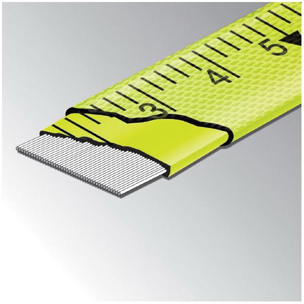 Komelon® 6611 Open Reel Fiberglass Tape Measure, 1/2 inch x 100 ft, Nylon