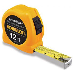 Komelon® Self Lock™ Speed Mark™ SM3912 Fractional Steel Tape Measure, 5/8 inch x 12 ft, Acrylic