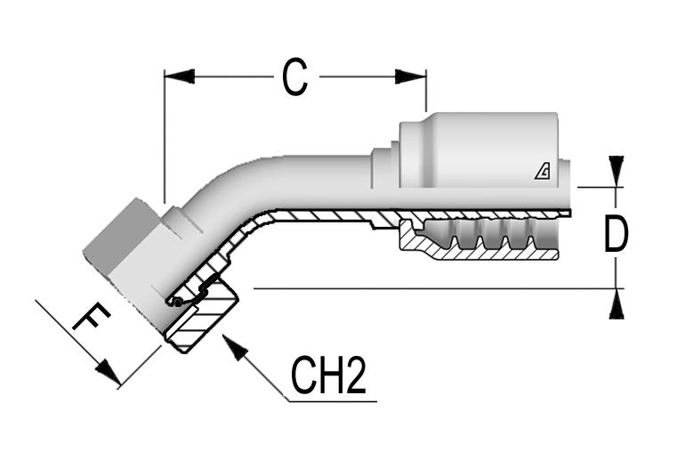 Alfagomma Hydraulic&reg; B-0812-FBO4 HYAG-B-0812-FBO4