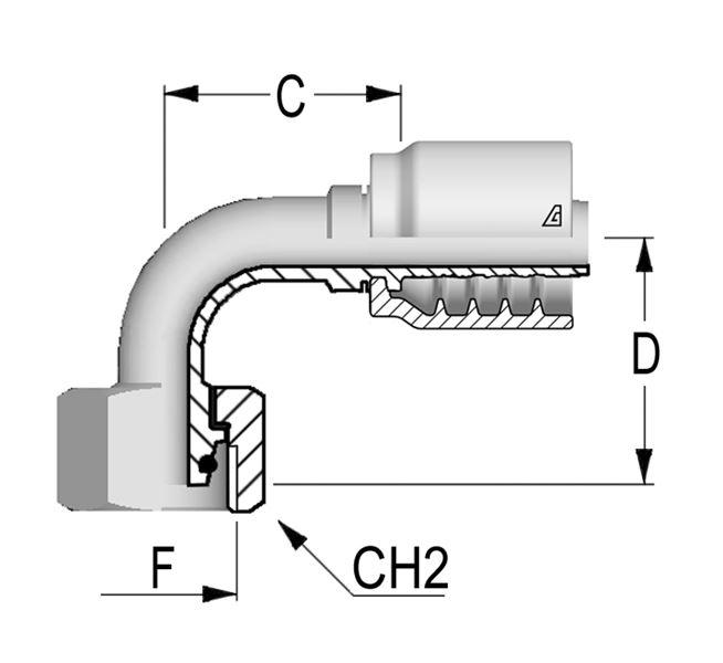 Alfagomma Hydraulic&reg; B-0520-FM9H HYAG-B-0520-FM9H