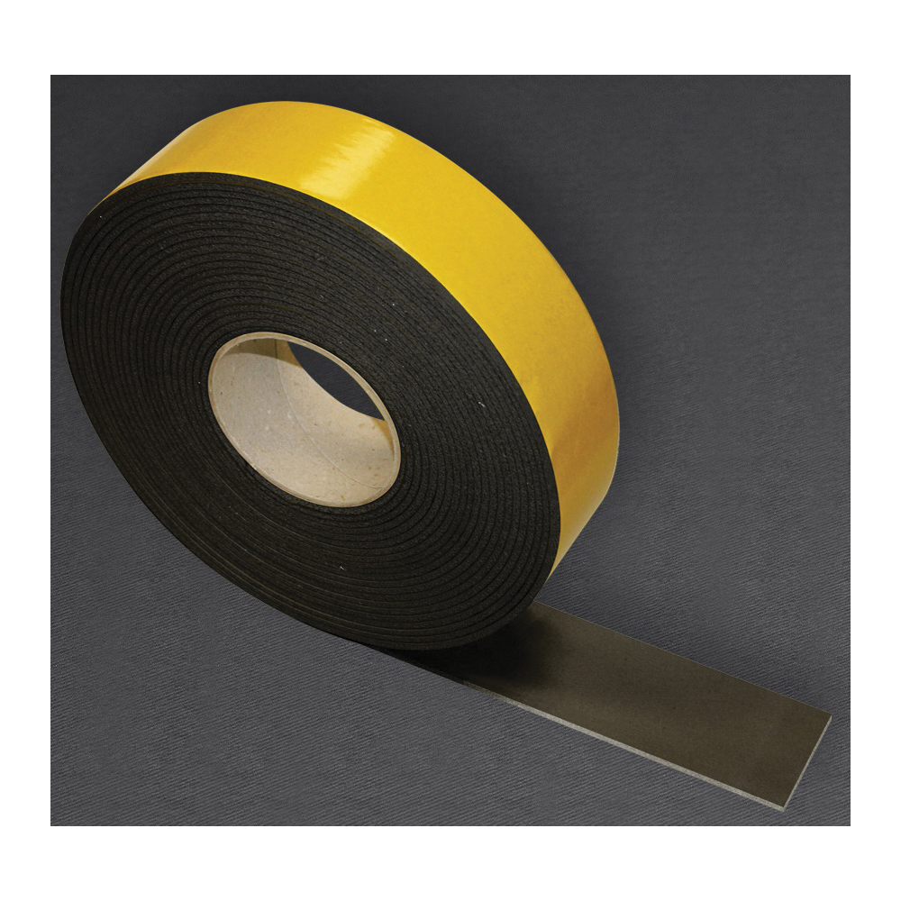 K-Flex 800-EL-018 Foam Insulation Tape, 1/8 in Thick, 2 in W, 30 ft L, Black, Acrylic Adhesive, NBR/PVC Backing
