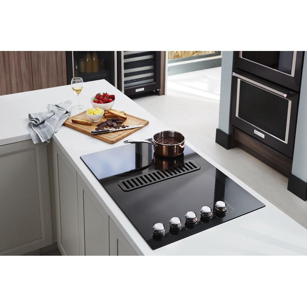KitchenAid® KCED600GSS Electric Downdraft Cooktop With 4-Element, 30-7/8 in OAW, 22-1/16 in OAD, 4-Burner, 220 V thumbnail 3
