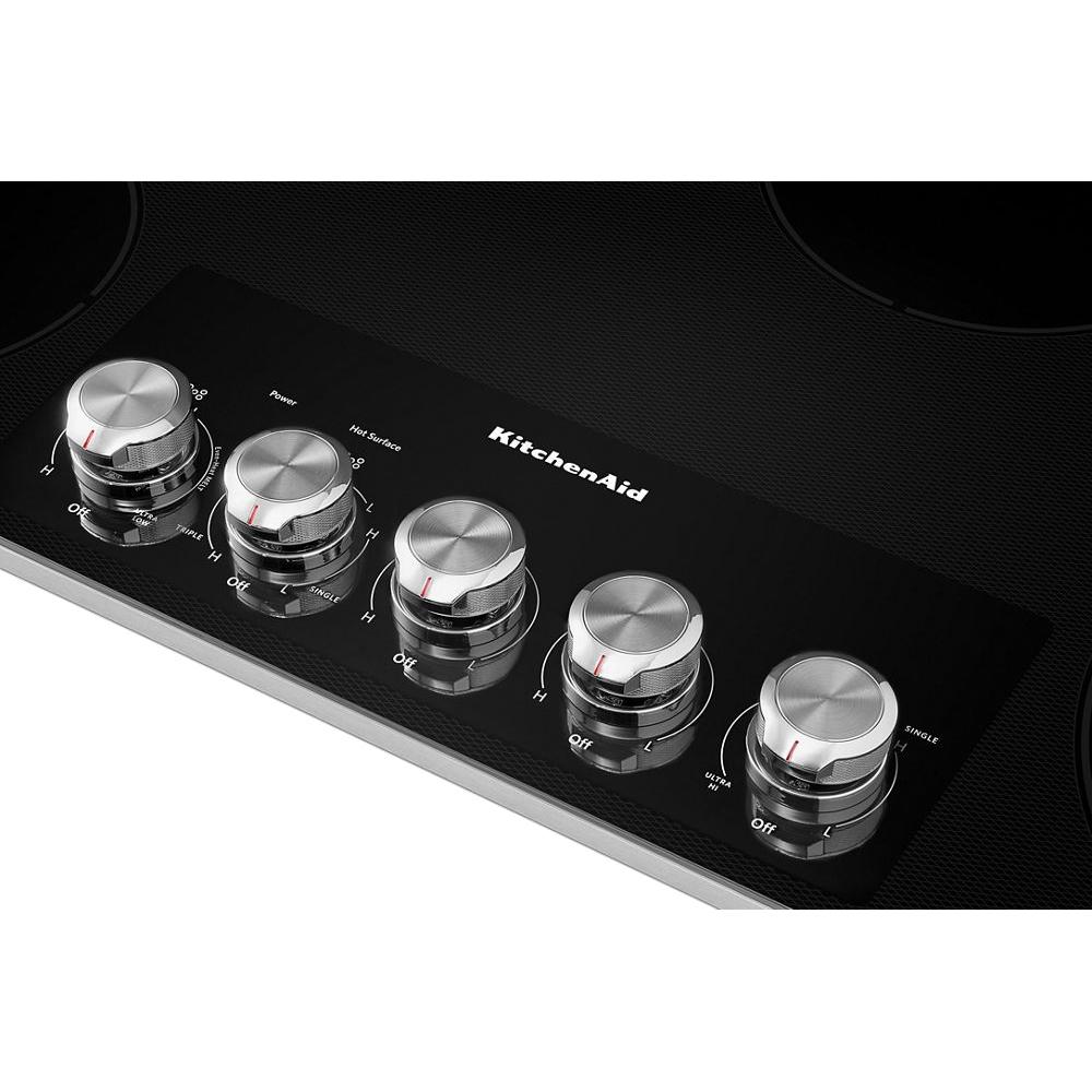 KitchenAid® KCES556HSS Electric Cooktop With 5-Element, 36-5/16 in OAW, 21-3/4 in OAD, 5-Burner, Knob Control, 240 V thumbnail 2