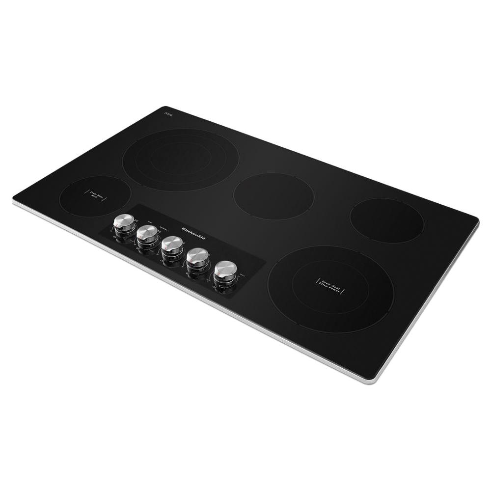 KitchenAid® KCES556HSS Electric Cooktop With 5-Element, 36-5/16 in OAW, 21-3/4 in OAD, 5-Burner, Knob Control, 240 V thumbnail 3