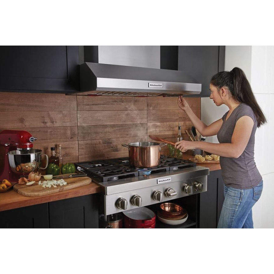 KitchenAid® KCGC506JSS Commercial-Style Gas Cooktop, 35-3/4 in OAW, 27-7/8 in OAD, 20000 Btu/hr BTU, 6 -Burner thumbnail 2